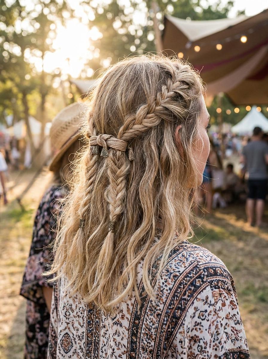 Bubble Braid - Festival Frisur